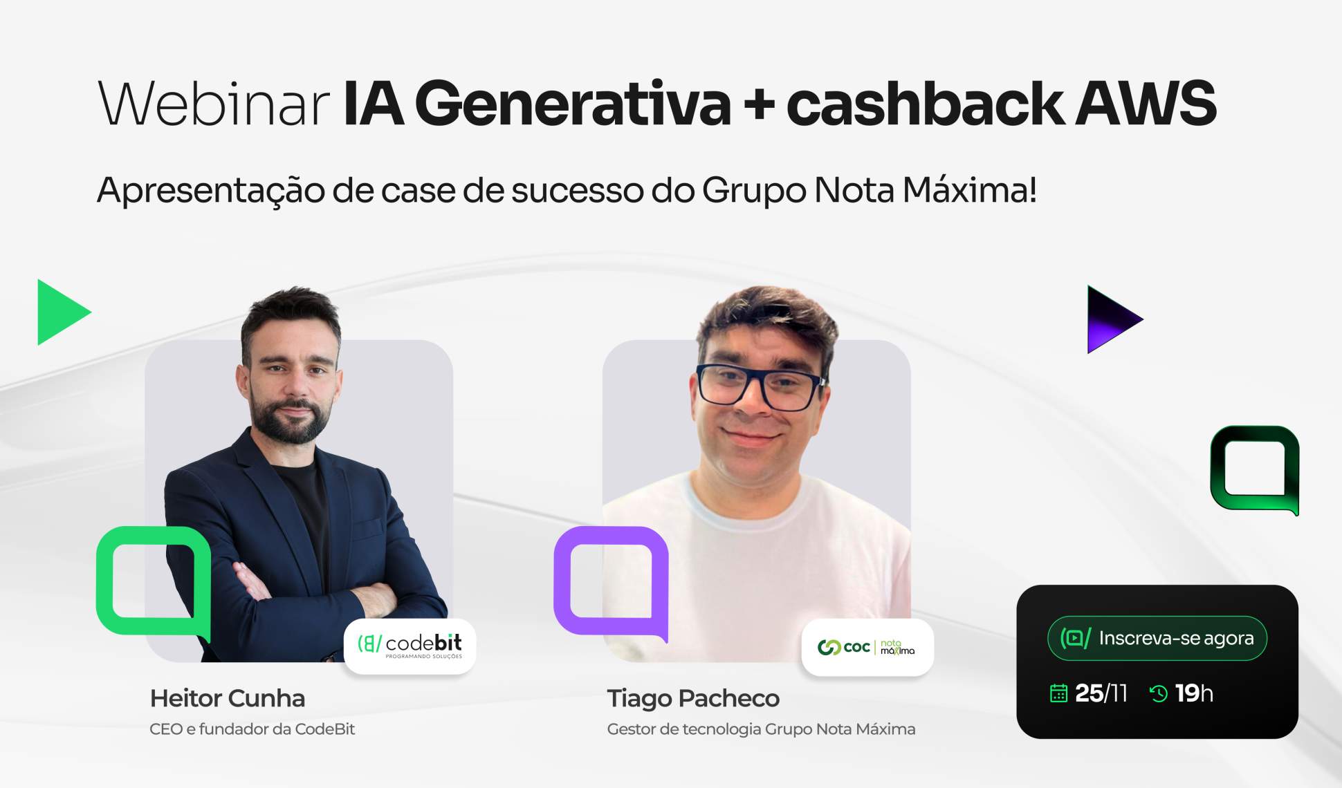 Webinar “IA Generativa + cashback AWS” está com inscrições abertas
